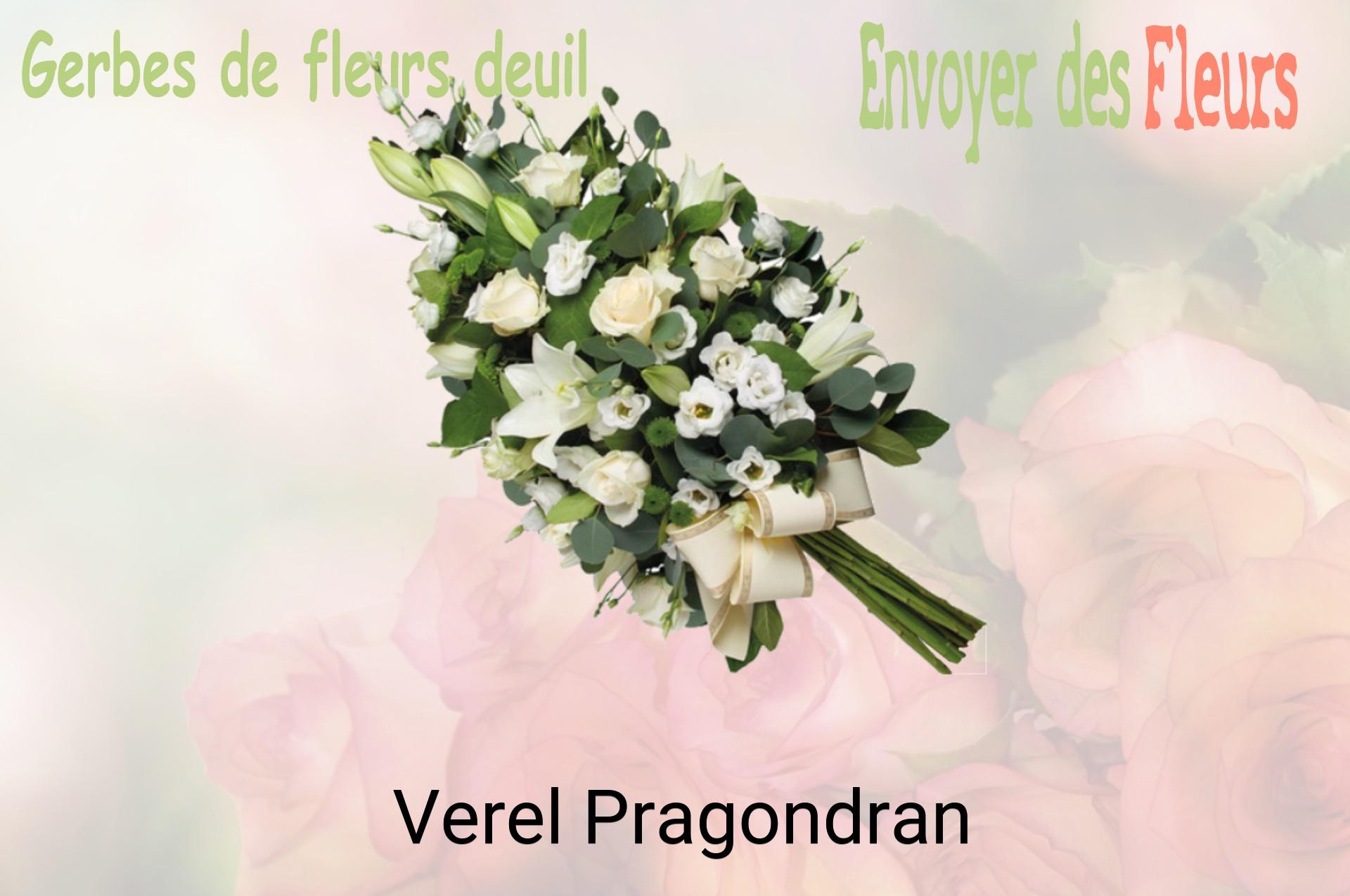Gerbe de fleurs de deuil livrée à Verel-Pragondran